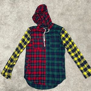 Plaid Shirt with Hood